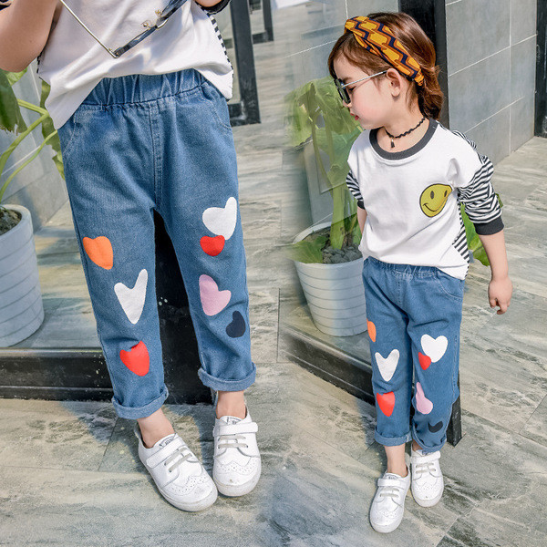 Szívecskés gyerekfarmer lányoknak