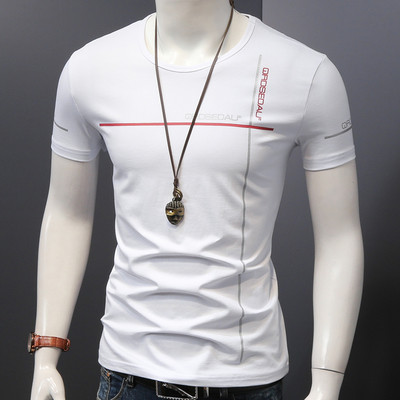 Férfi póló O-alakú gallérral, sok színben