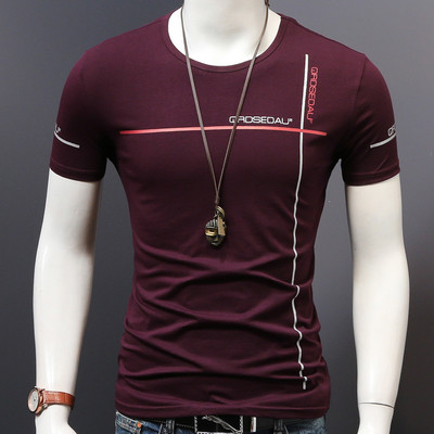 Férfi póló O-alakú gallérral, sok színben