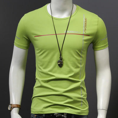 Férfi póló O-alakú gallérral, sok színben