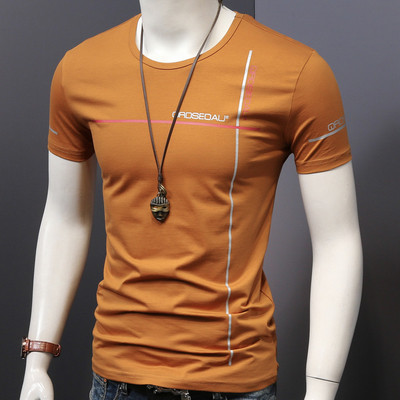 Férfi póló O-alakú gallérral, sok színben