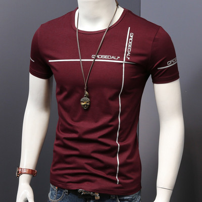 Férfi póló O-alakú gallérral, sok színben