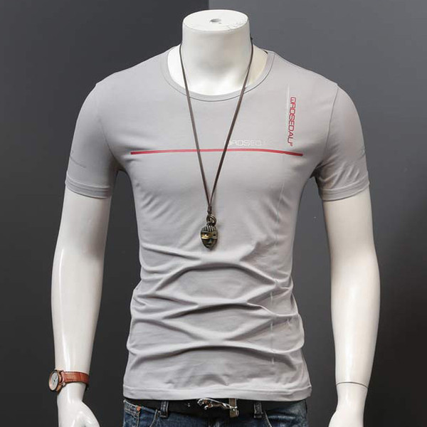 Férfi póló O-alakú gallérral, sok színben