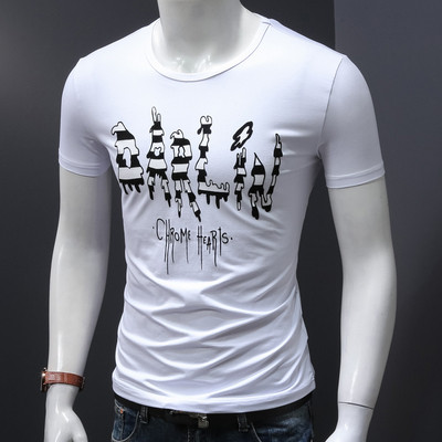 Férfi pamut karcsú póló két színben