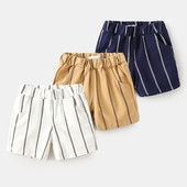 Gyermek rövidnadrág fiúknak három színben csíkozva