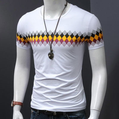 Férfi pamut póló típusú slim - fekete