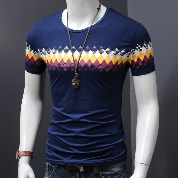 Férfi pamut póló típusú slim - fekete