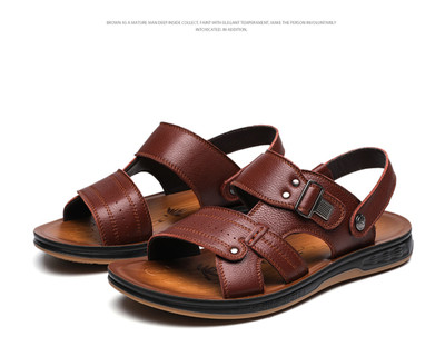 Alkalmi férfi szandál lapos talppal, két színben