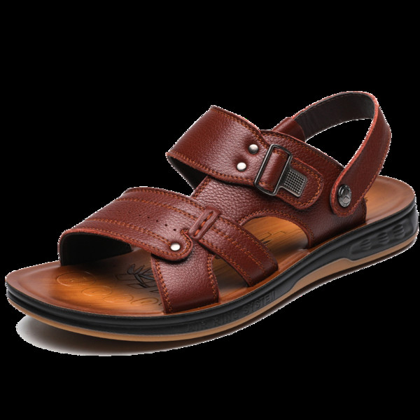 Alkalmi férfi szandál lapos talppal, két színben