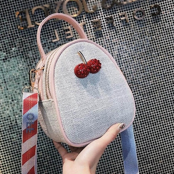 Sport-alkalmi női mini táska 3D dekorációval és széles fogantyúval