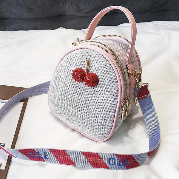 Sport-alkalmi női mini táska 3D dekorációval és széles fogantyúval