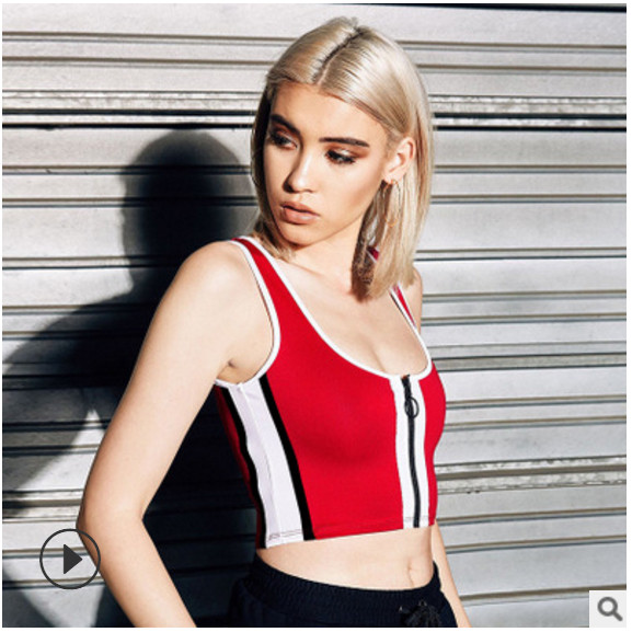 Sport-alkalmi női felső - rövid cipzáras modell