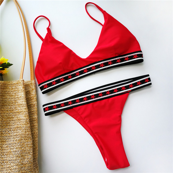 Új női fürdőruha két részes gumiszalaggal, két színben