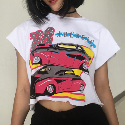 Alkalmi női nyári póló fehér színben, rátéttel