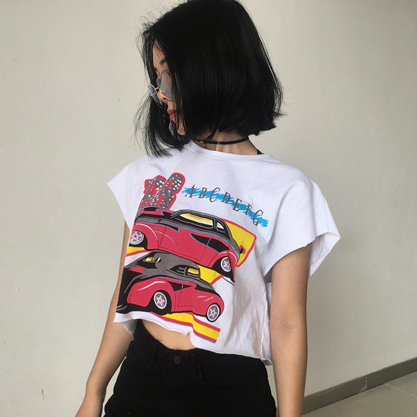 Alkalmi női nyári póló fehér színben, rátéttel