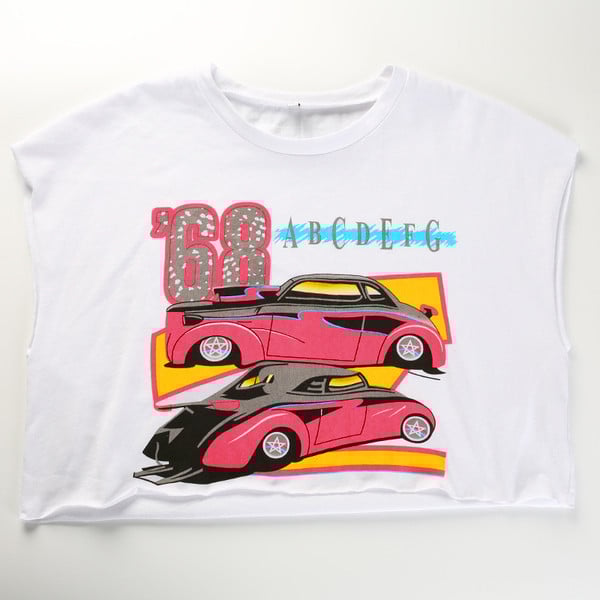 Alkalmi női nyári póló fehér színben, rátéttel