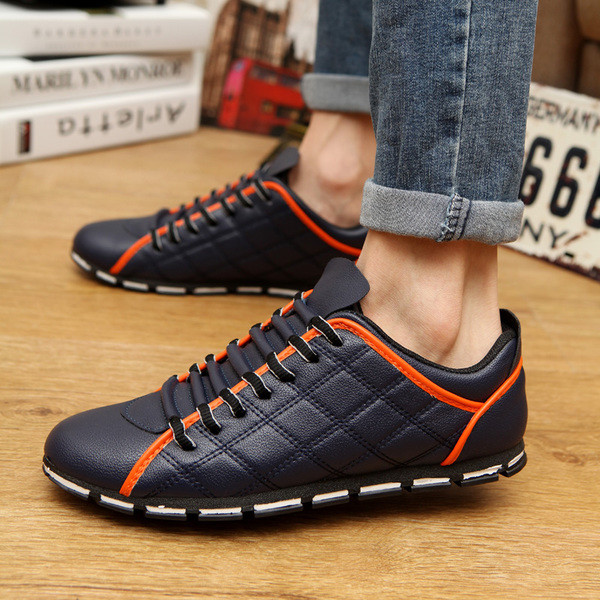 Stílusos férfi tornacipő három színben, színes öltésekkel