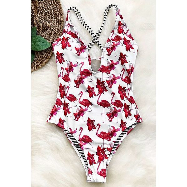 Teljes női fürdőruha mély nyakkivágással, csupasz háttal, rátéttel