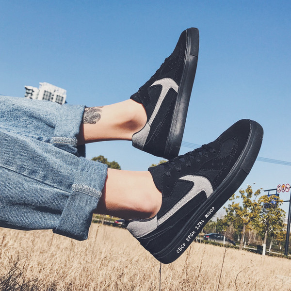 Férfi tornacipő fordított eco bőrrel