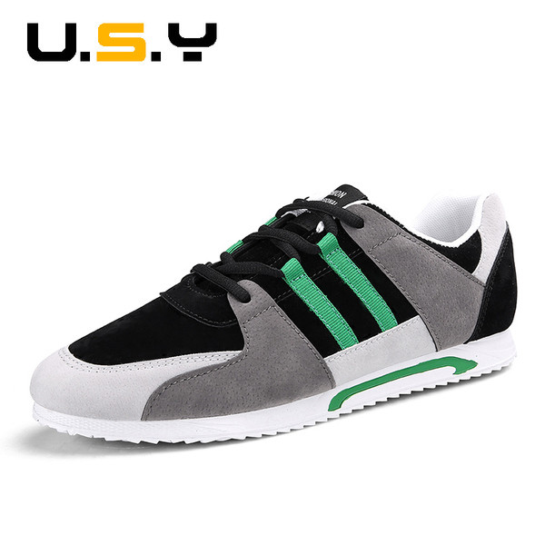 Kényelmes és könnyű férfi tornacipő fordított eco bőrrel