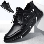 Férfi eko bőr tornacipő fekete színben - többféle modell