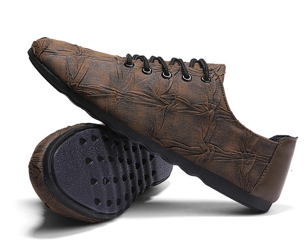 Vékony talpú férfi cipő két színben