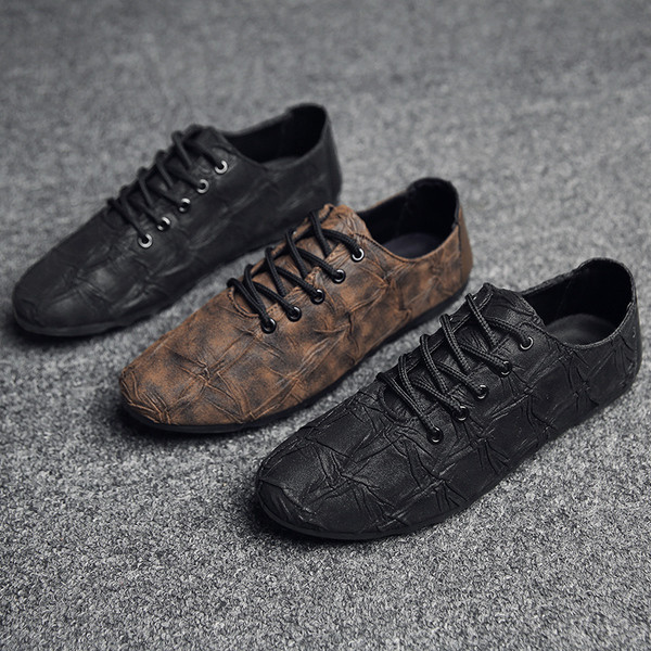 Vékony talpú férfi cipő két színben