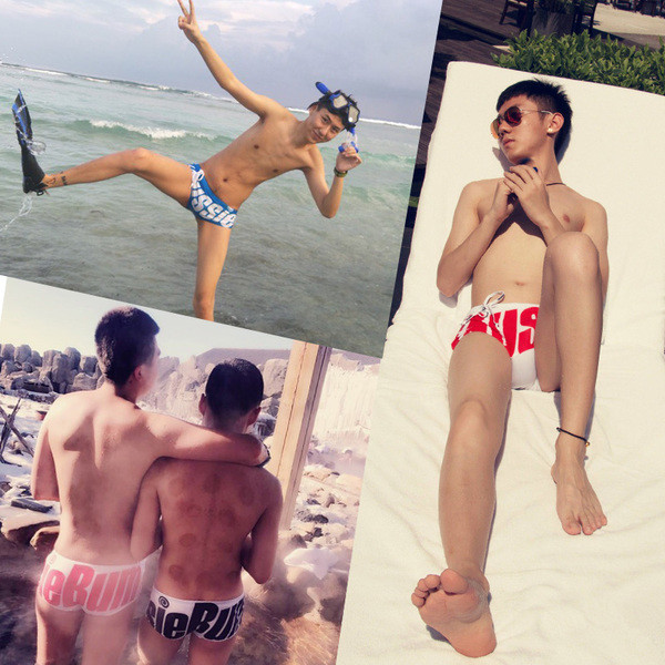 Стилен мъжки бански в различни цветове и принтове