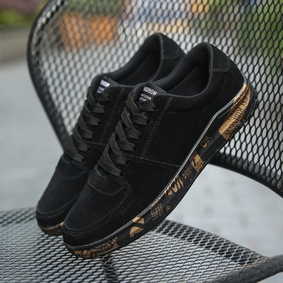 Férfi tornacipő fordított műbőrrel, három színben, mintás talppal