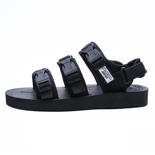 Alkalmi unisex szandál lapos talppal, fekete színben