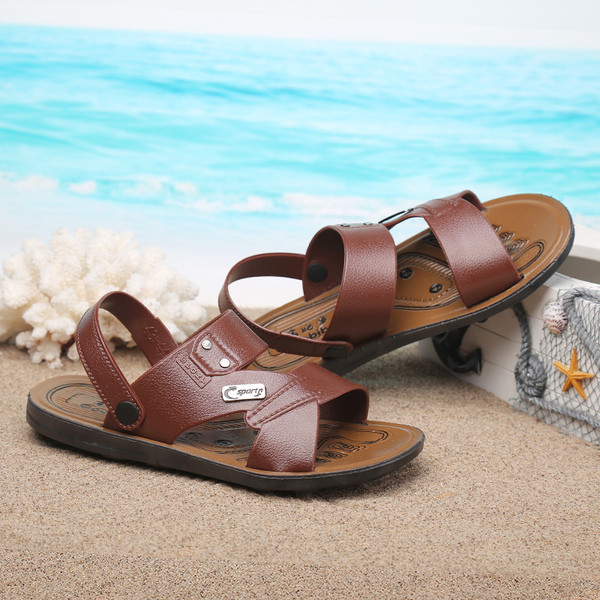 Öko bőrből készült férfi szandál - két modell