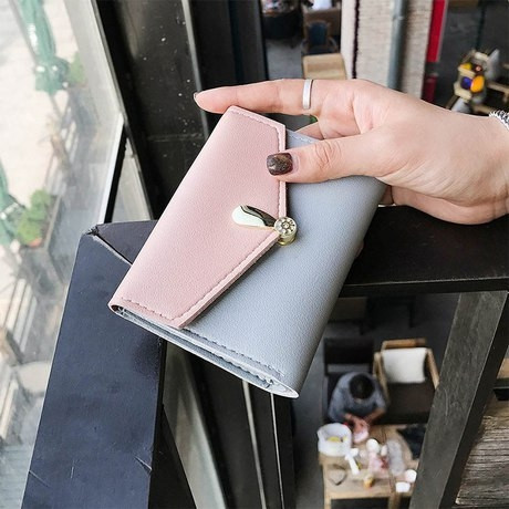 Stílusos mini pénztárca friss színekben, díszítéssel