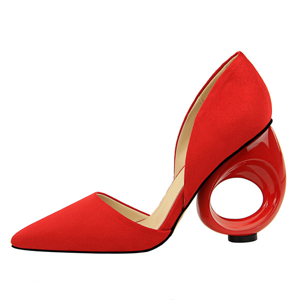 Női cipő nem szabványos sarokkal több színben