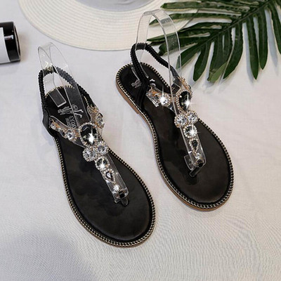 Alkalmi női szandál két színben díszítő kövekkel