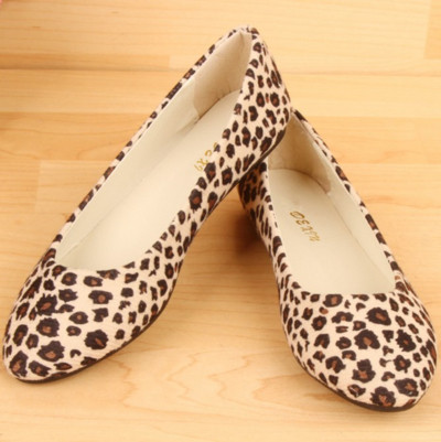 Mocasini casual dama cu imprimeu leopard