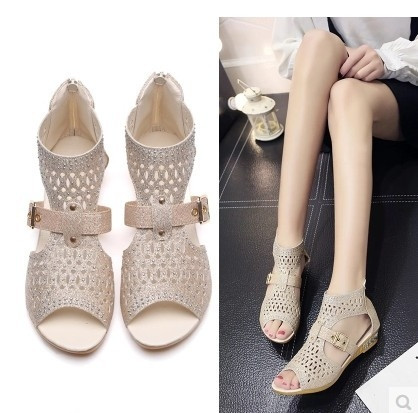 Női hálószandál dekoratív öv elemmel