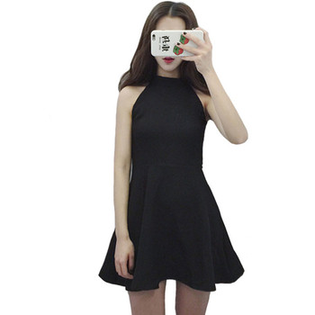 Stílusos női szabású fekete ruha