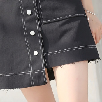 Stílusos női szoknya magas derékkal, fehér és fekete színben