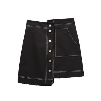 Stílusos női szoknya magas derékkal, fehér és fekete színben