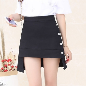 Extravagáns női szoknya aszimmetrikus hosszúsággal