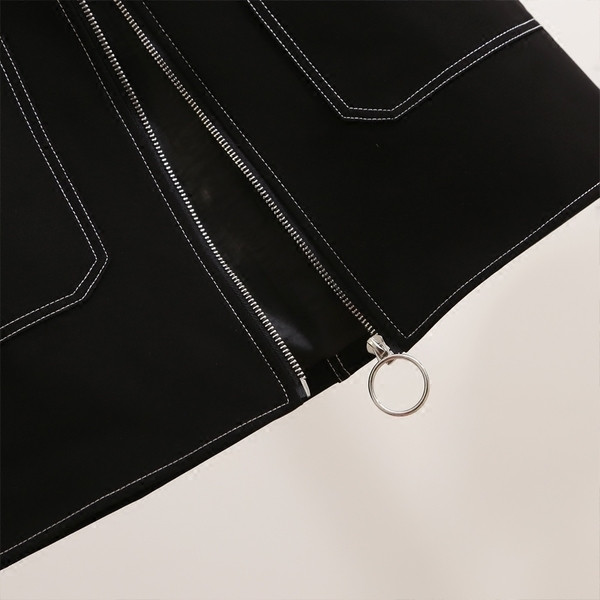 Stílusos női szoknya cipzárral három színben