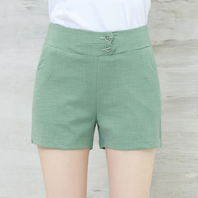 Női magas derekú elasztikus rövidnadrág három színben