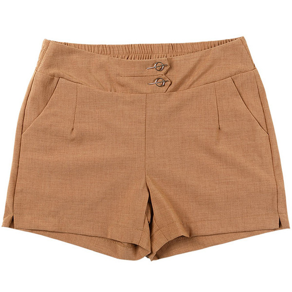 Női magas derekú elasztikus rövidnadrág három színben