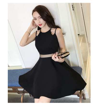 Stílusos női ruha zöld és fekete szabással