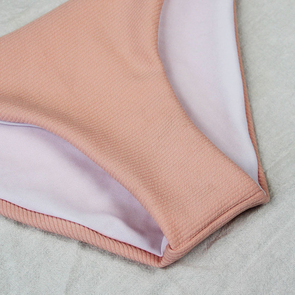 Finom női fürdőruha két részből, rózsaszín színben