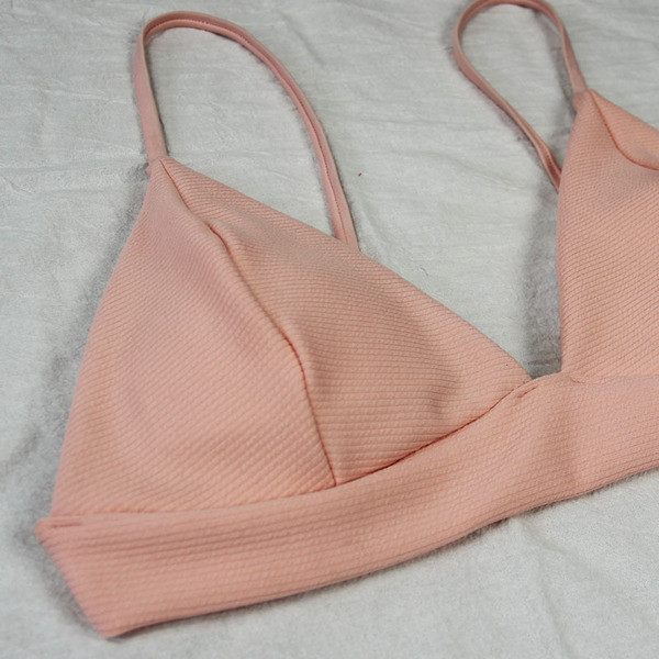 Finom női fürdőruha két részből, rózsaszín színben