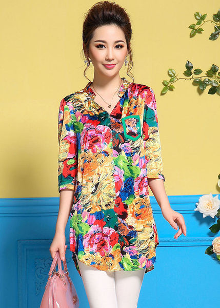 Virágmintás nyári női hosszú ing