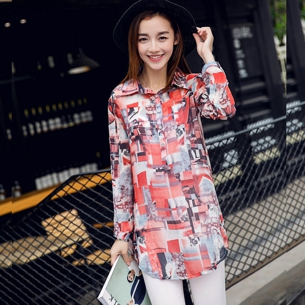 Női alkalmi színes ing, hosszú ujjal több színben