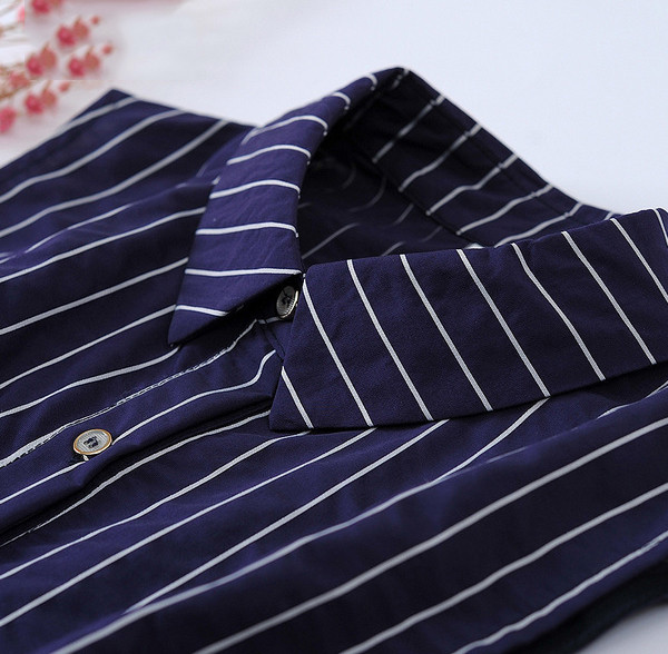 Elegáns női ujjatlan ing fehér és csíkos színben