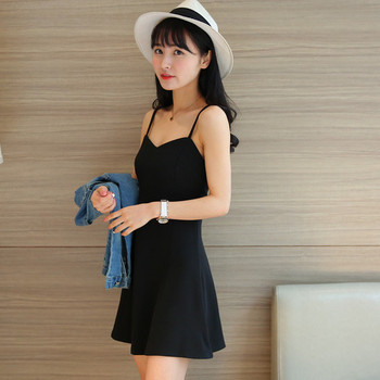 Alkalmi női ruha szabású sima fekete modell